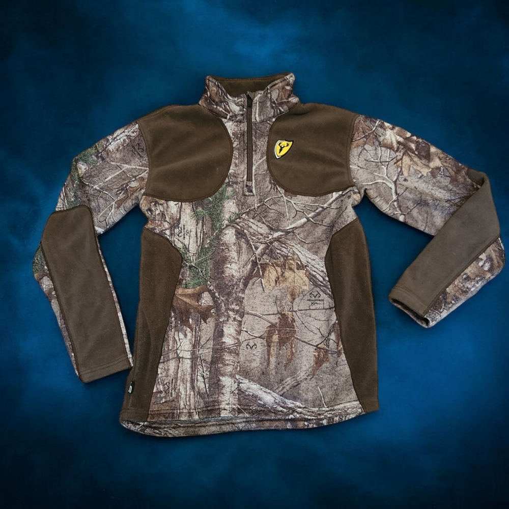 Men's Scent Blocker RealTree Camo Quarter-Zip Pullover